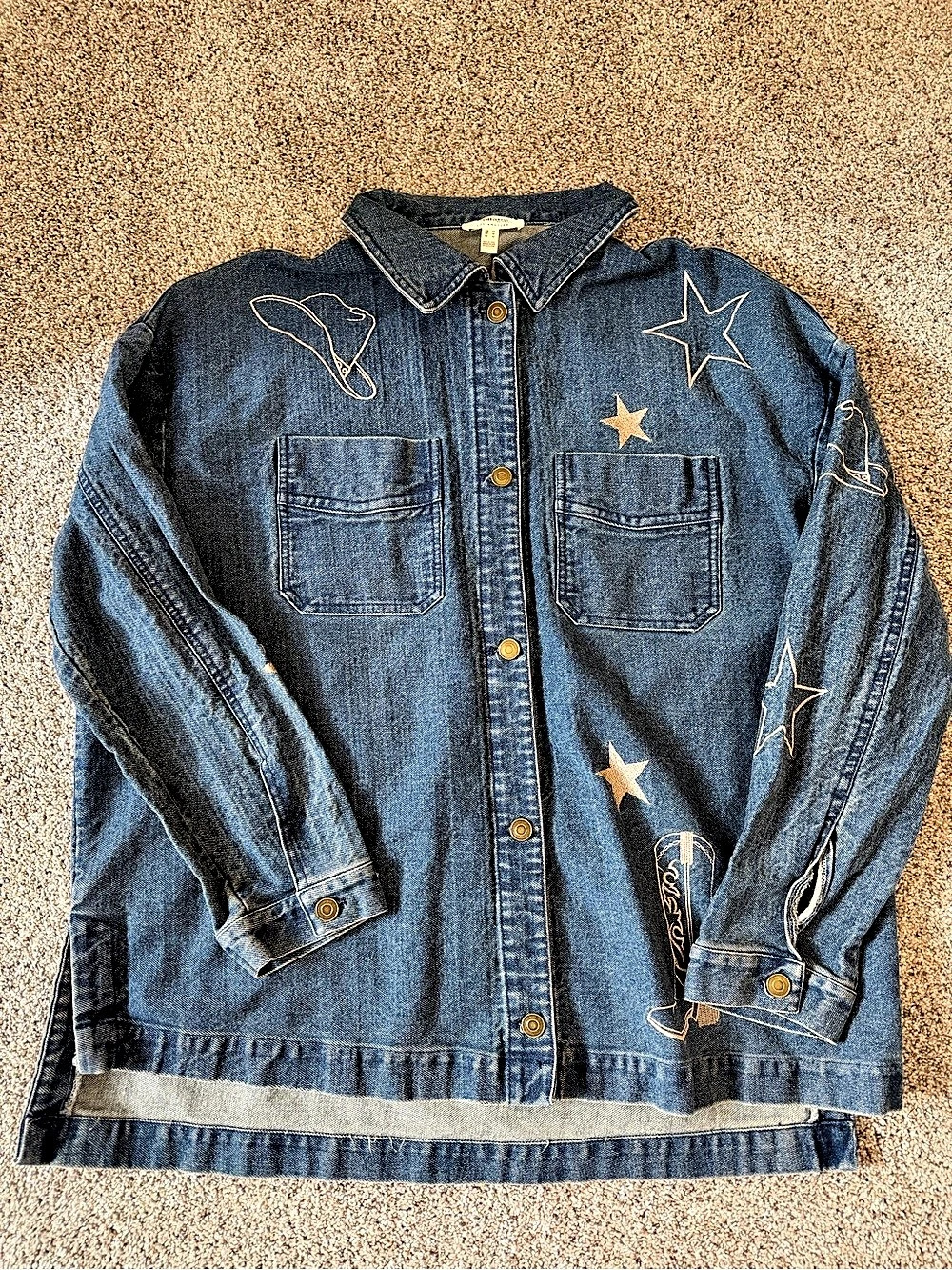 Collabo by Privy Los Angeles Embroidered denim jacket